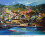 A Place to Live-Portugal Cove, Oil on Canvas